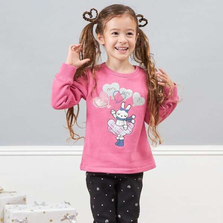 KP Mimi Appliqué Heart Balloon Sweatshirt (80-150),Lavender, medium image number 8