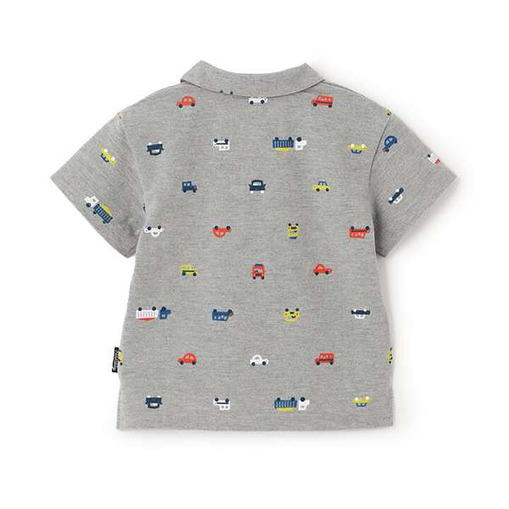 Car Pattern Short-Sleeve Polo Shirt,Off white, medium image number 1