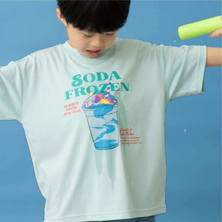 混款變色印花短袖T恤,薄荷色, medium image number 8