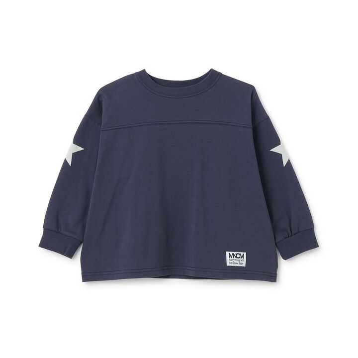 Anti-Stain Quick-Dry Back Print T-Shirt [MNCM],Navy, medium image number 2