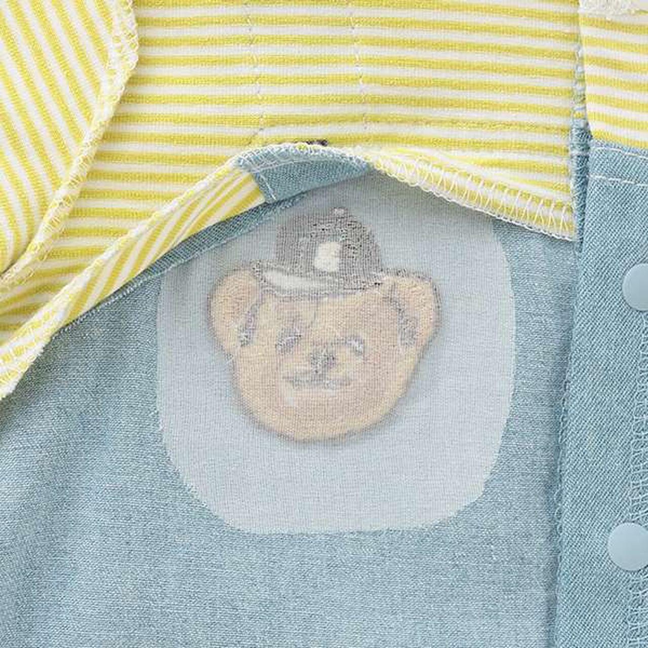 Salope-Style Short-Sleeve Coverall,Off white, large image number 5