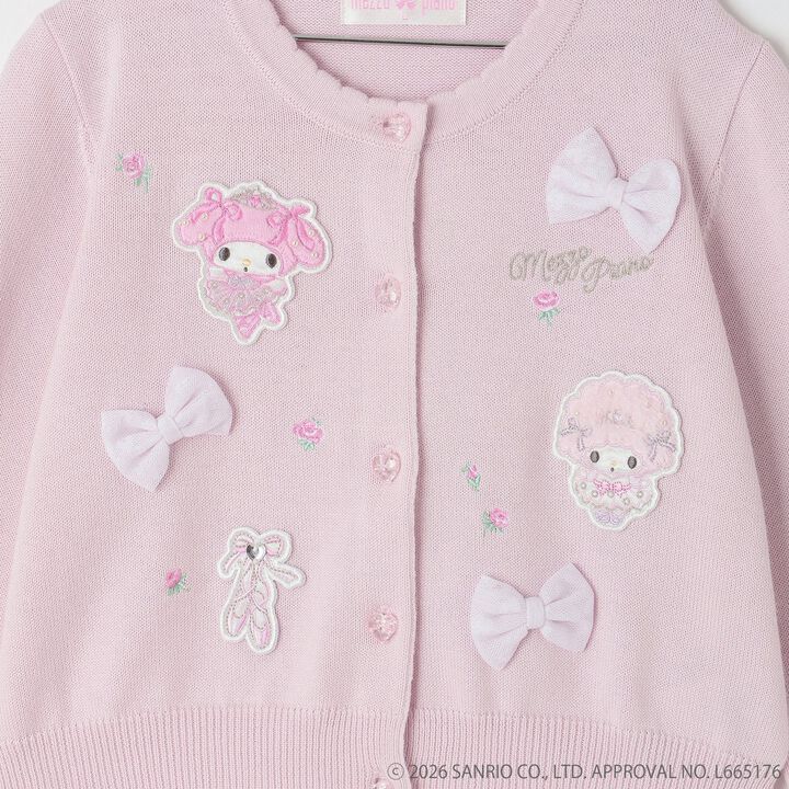 My Melody / My Sweet Piano Cardigan,Light pink, medium image number 4