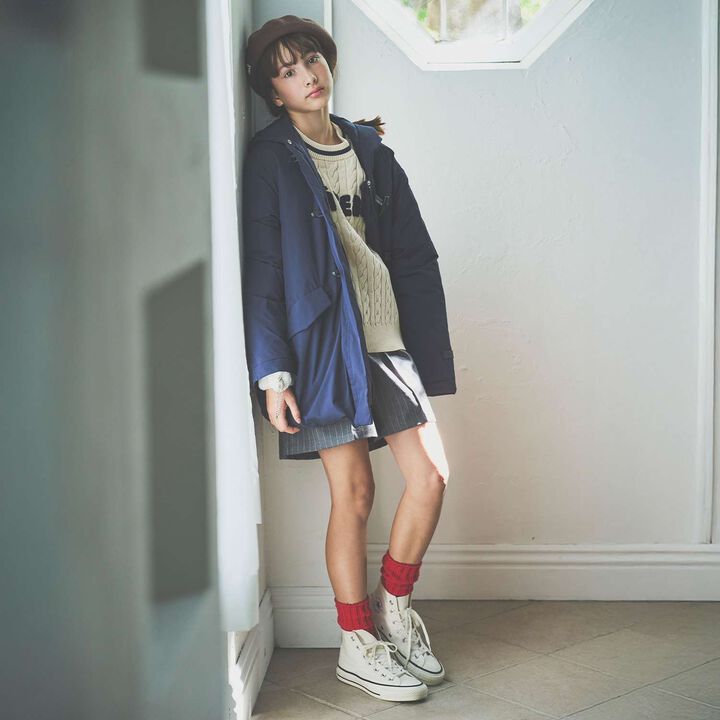 Sagara Logo Cable Knitwear[Available in 130cm],Sax blue, medium image number 12