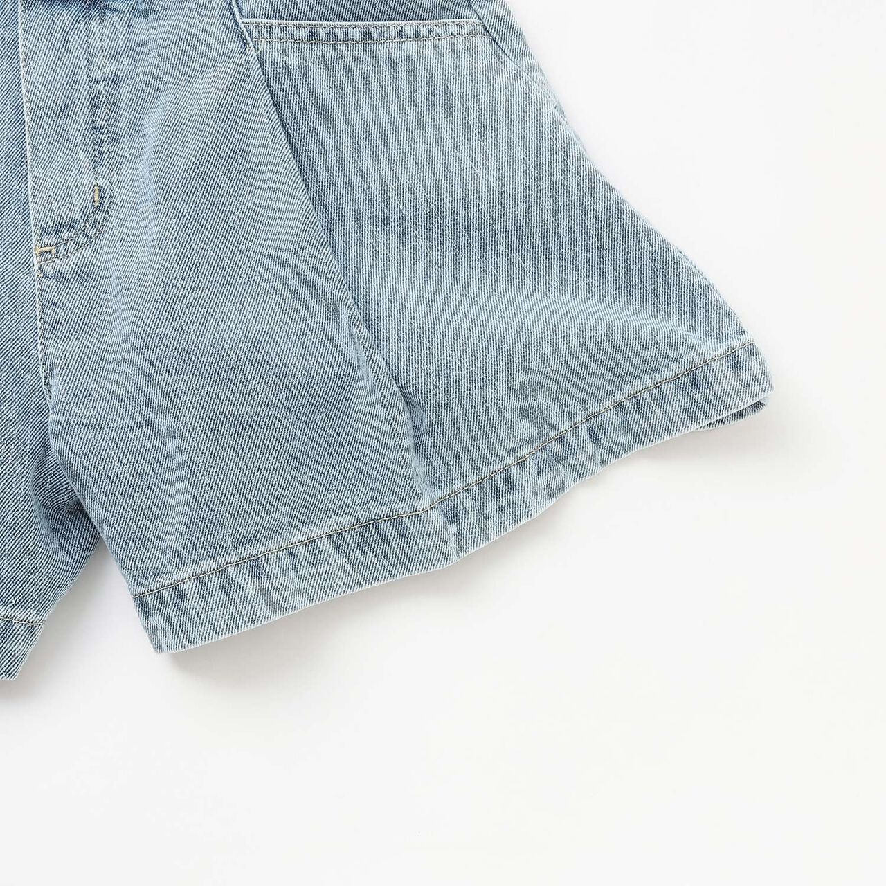 Tuck Flare Culottes for Beautiful Legs,Blue, large image number 5