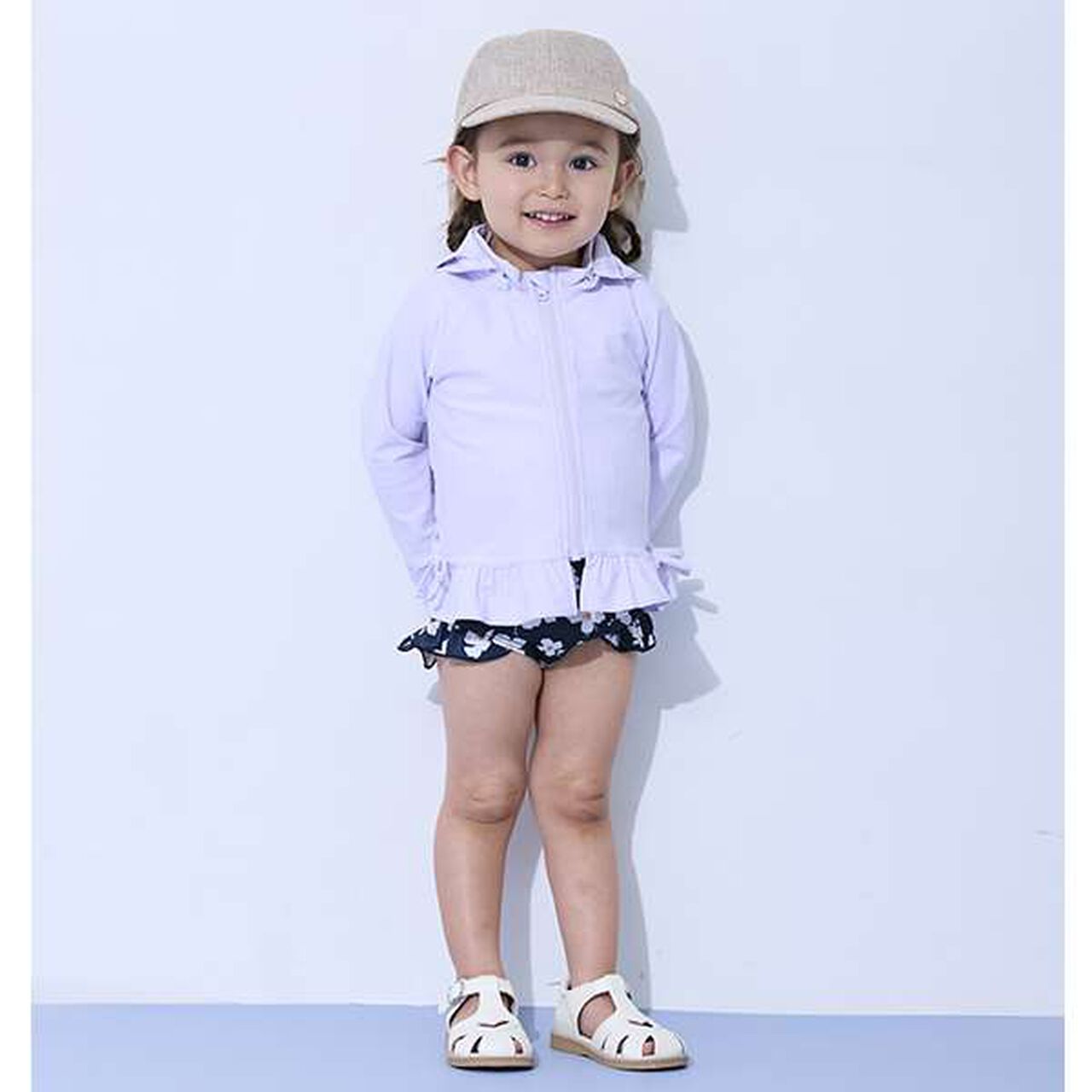 [SWIM] Frill Rash Guard,Lavender, large image number 2