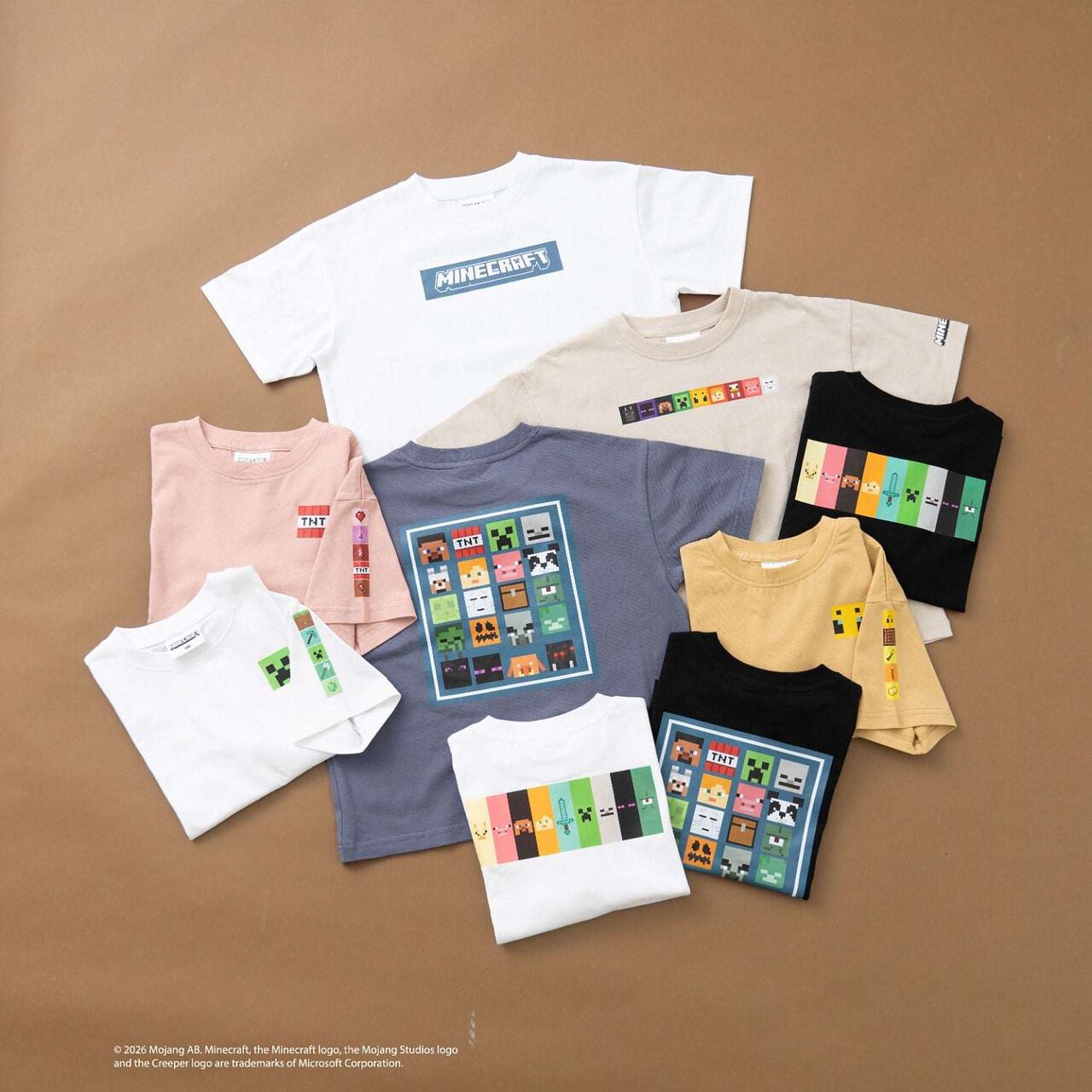 [Minecraft] Icon Block Back Short-Sleeve T-Shirt,White, large image number 10