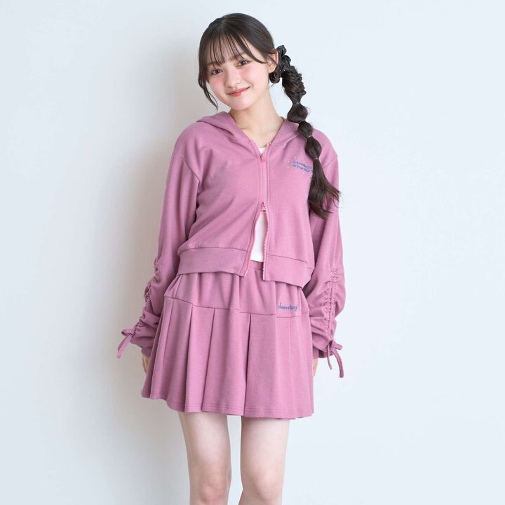 [7days] Cut Pleated Skirt-Pants,Pink, medium image number 3