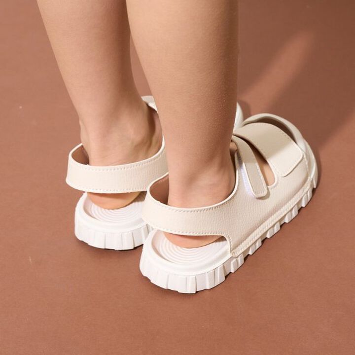 Front Cover Faux Leather Sandals for Peace of Mind,Black, medium image number 4