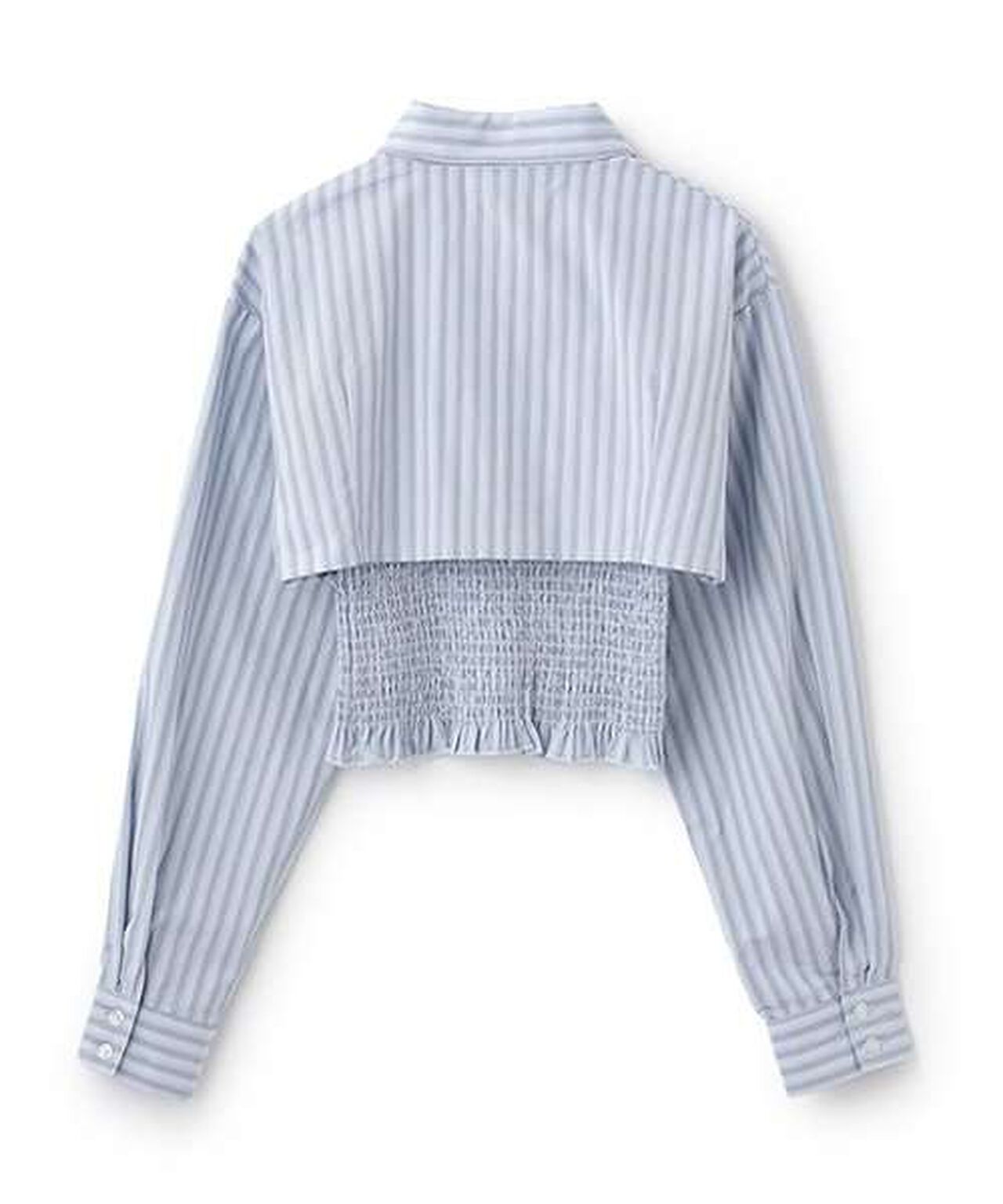 Cropped Shirt and Vest Set,Off white, large image number 2