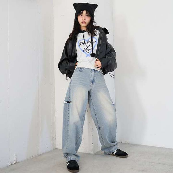 [LTXC] Raglan Pullover Parka,Black, medium image number 4