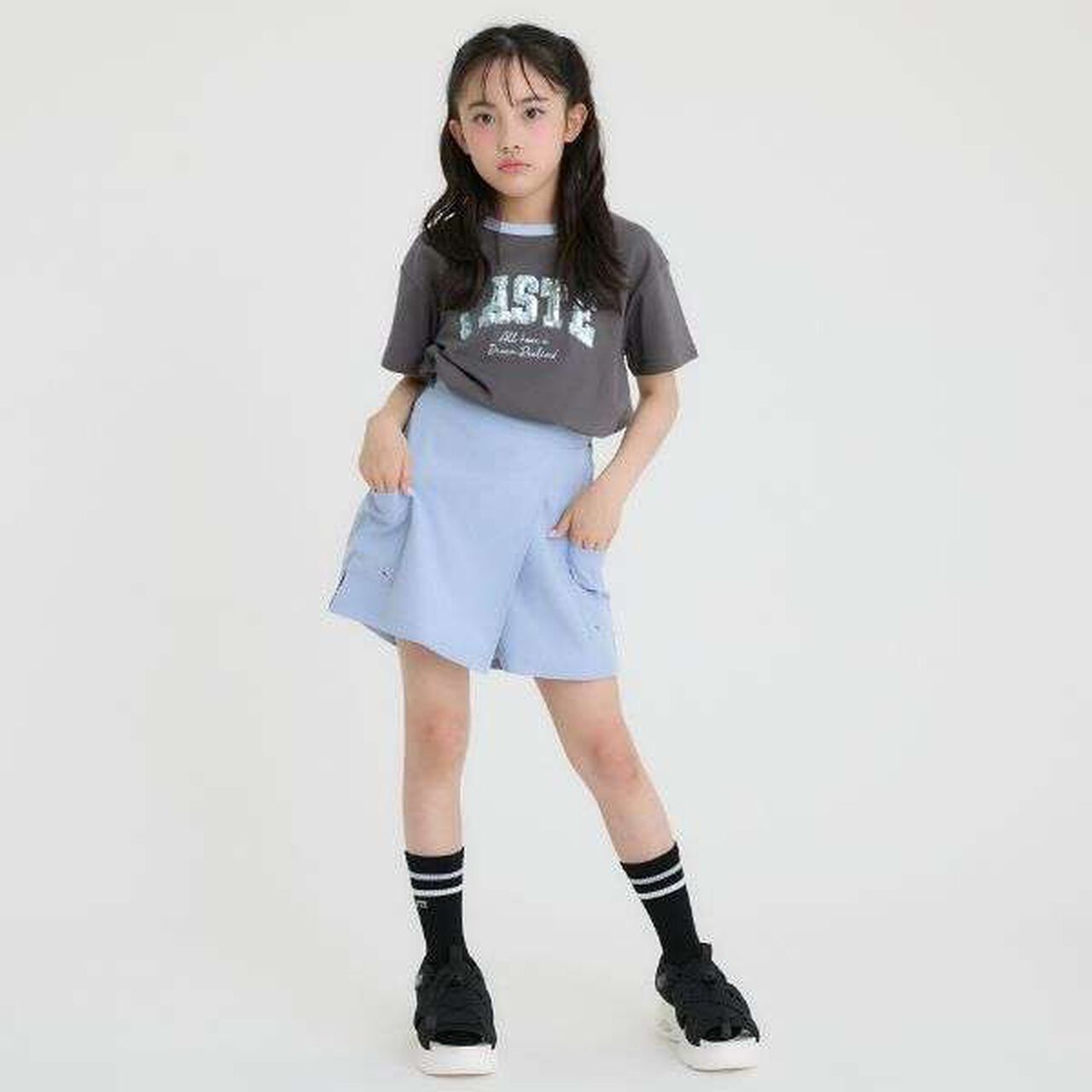 [Land and Water Use] Wrap Skirt Shorts,Black, large image number 13