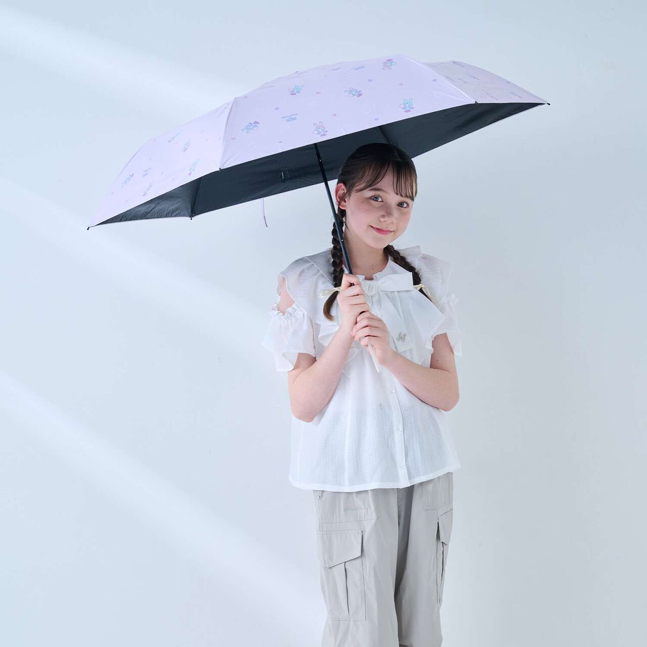 [Berrie-chan] UV 100% Light Blocking Heat Shielding All-Weather Foldable Umbrella,Pink, large image number 12
