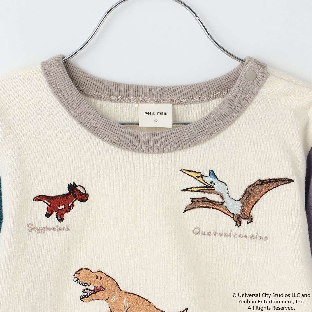 [JURASSIC WORLD] Embroidered Long-Sleeve T-Shirt,Mustard, large image number 5