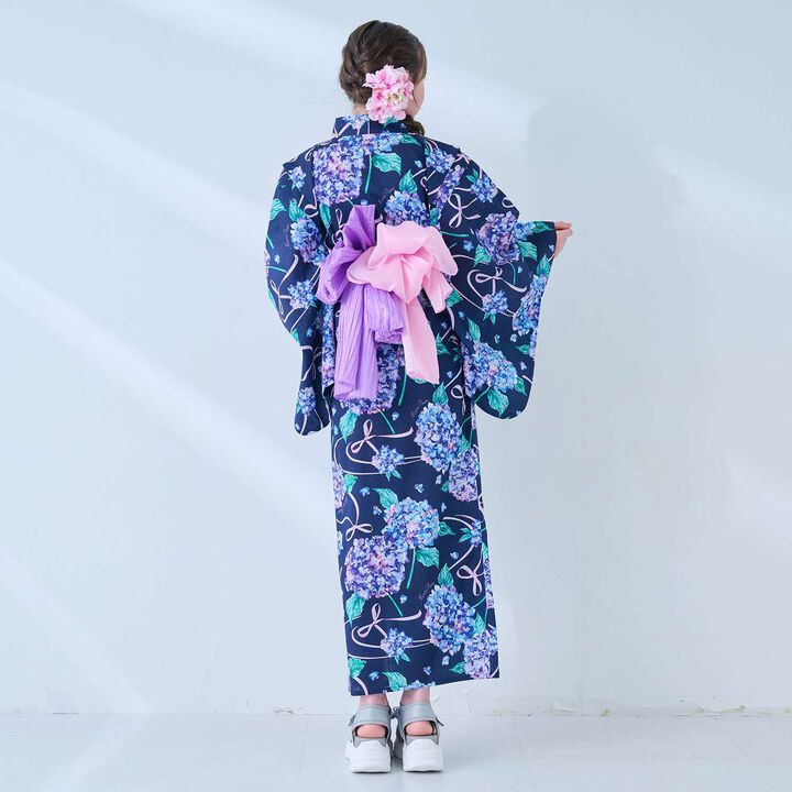 [Cool Touch] Hydrangea Pattern 2WAY Yukata,Navy, medium image number 26