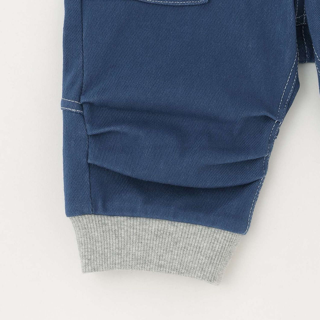 Kid's 6-Length Ribbed Hem Pants,Blue, large image number 9