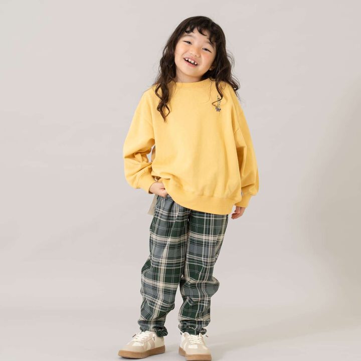 [Matching with Dad Outfit] [365D.] Sweatshirt City Icon Embroidered Wide Pullover,Yellow, medium image number 6