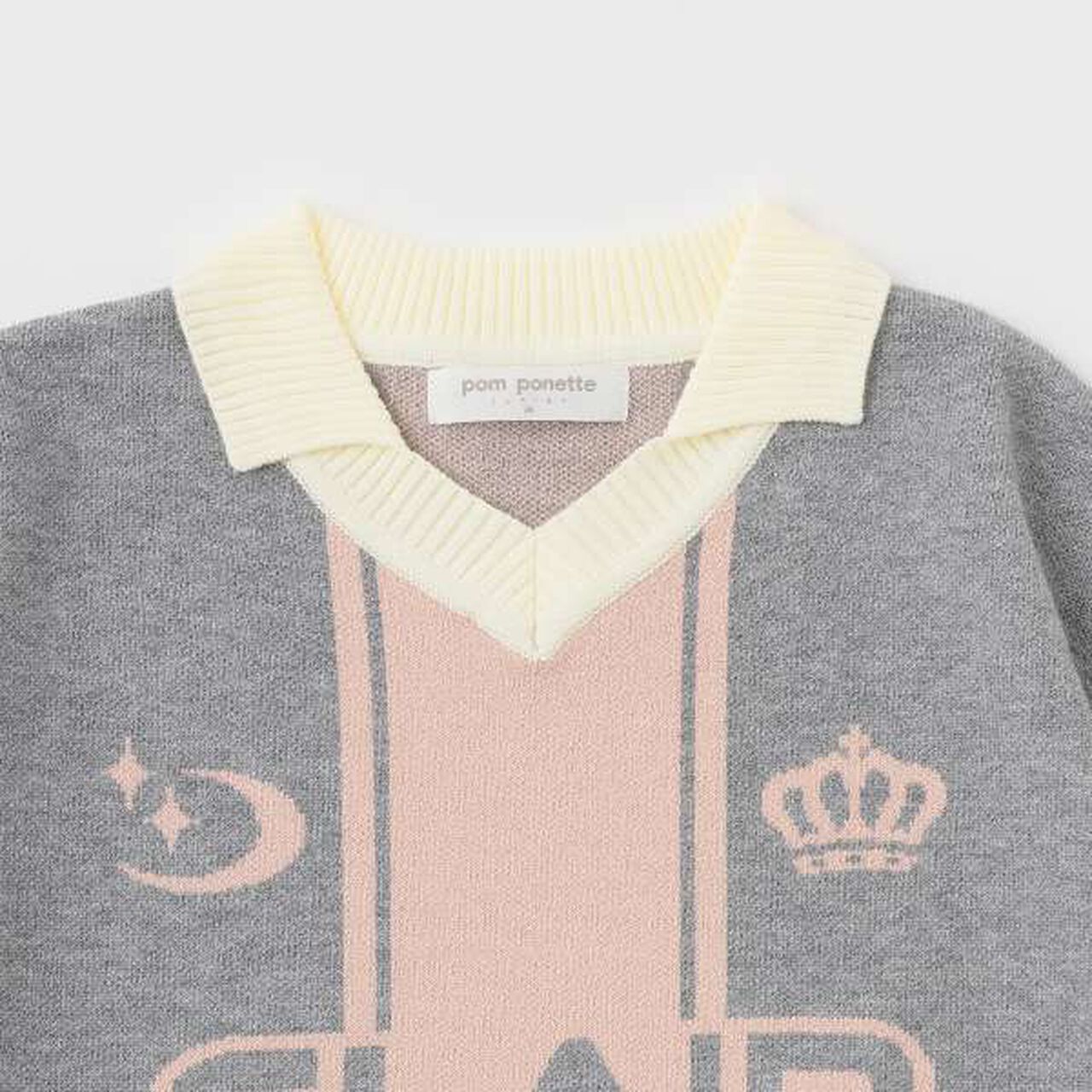 Collared Soccer Knitwear,Moderate green, large image number 2