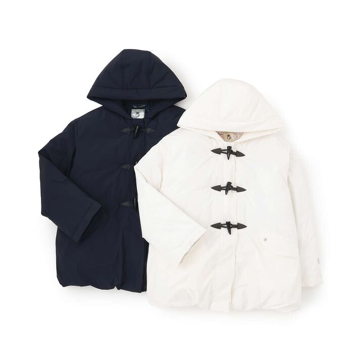 Water-Repellent Fiber Fill Duffle Coat,Off white, medium image number 10