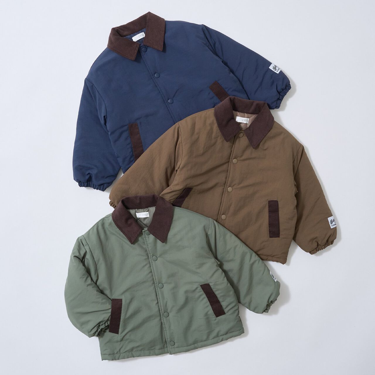 Free Combination Series Corduroy Collar Puff Jacket,Khaki, large image number 12