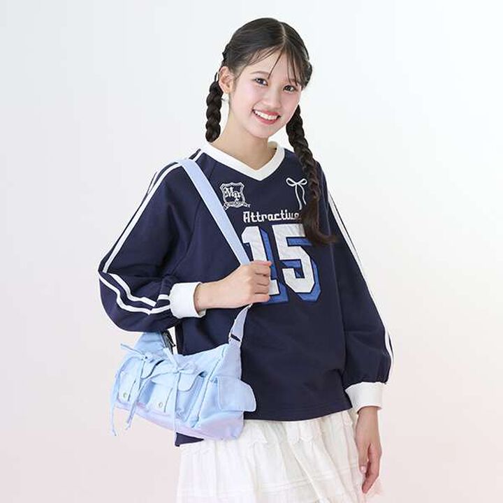 Ribbon Flap Shoulder Bag,Black, medium image number 18