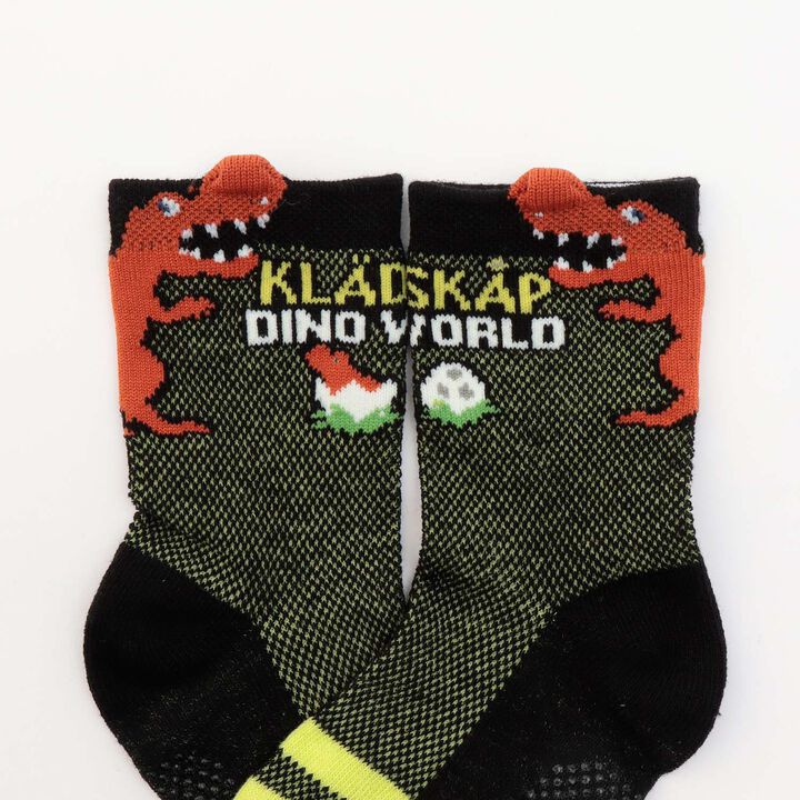 Dinosaur Crew Socks with 3D Features,Black, medium image number 1