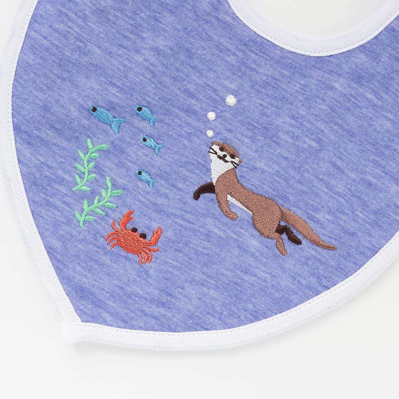Otter Embroidery Bib,Red, large image number 2