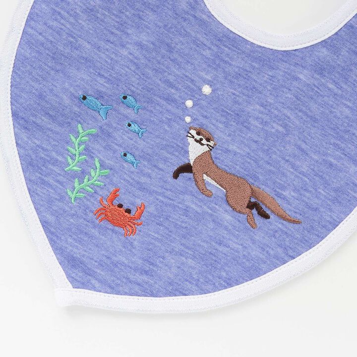 Otter Embroidery Bib,Red, medium image number 2
