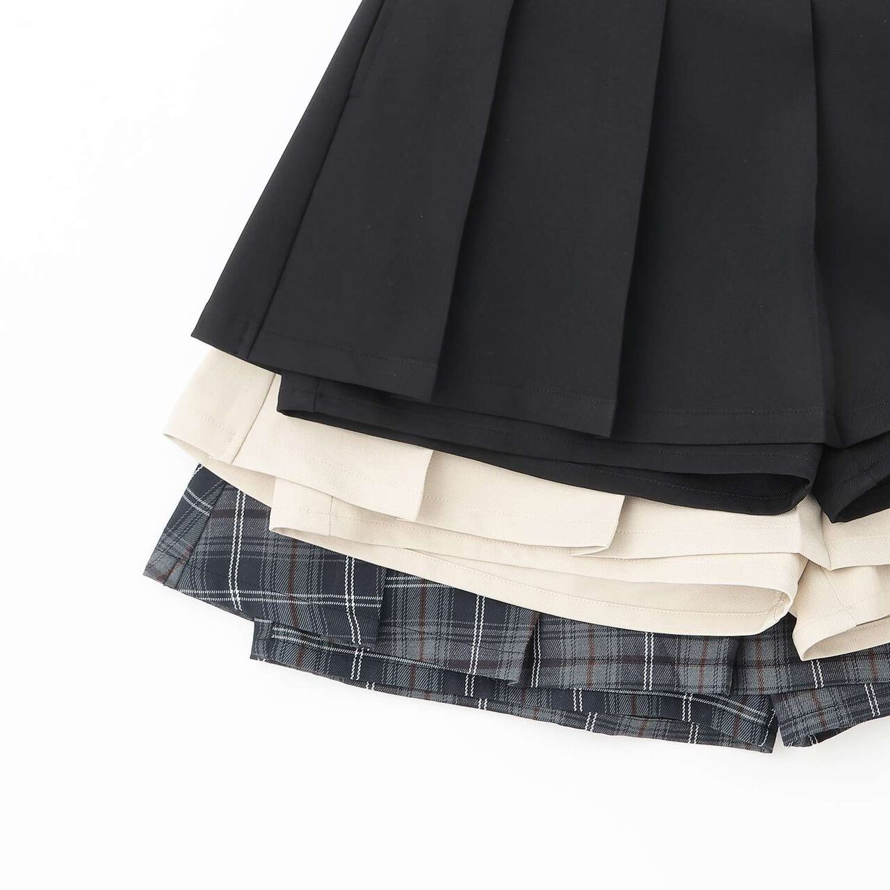 [LTXC] Style Boost Micro Mini Skirt with Shorts,Beige, large image number 17