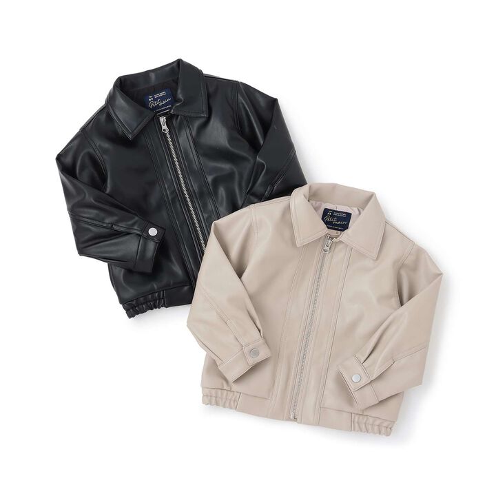 [Link] Faux Leather Jacket,Beige, medium image number 11