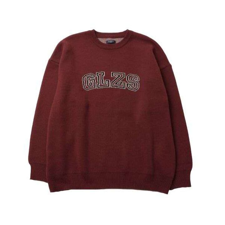 Jacquard Knit Logo Sweater [Machine Washable],Deep red, medium image number 6