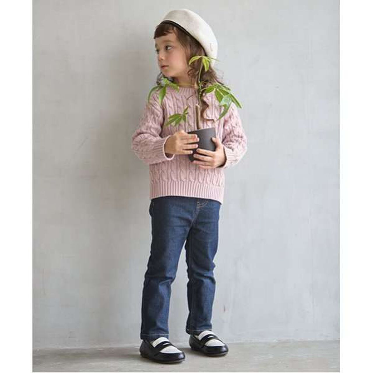 Wool Lined Denim Straight Pants,Blue, large image number 8