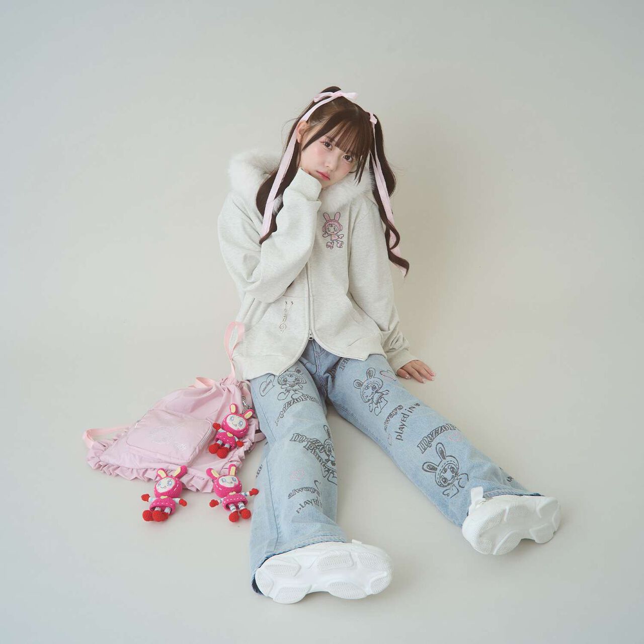 A4-Compatible Water-Repellent Sparkling Bellie Knapsack,Pink, large image number 10