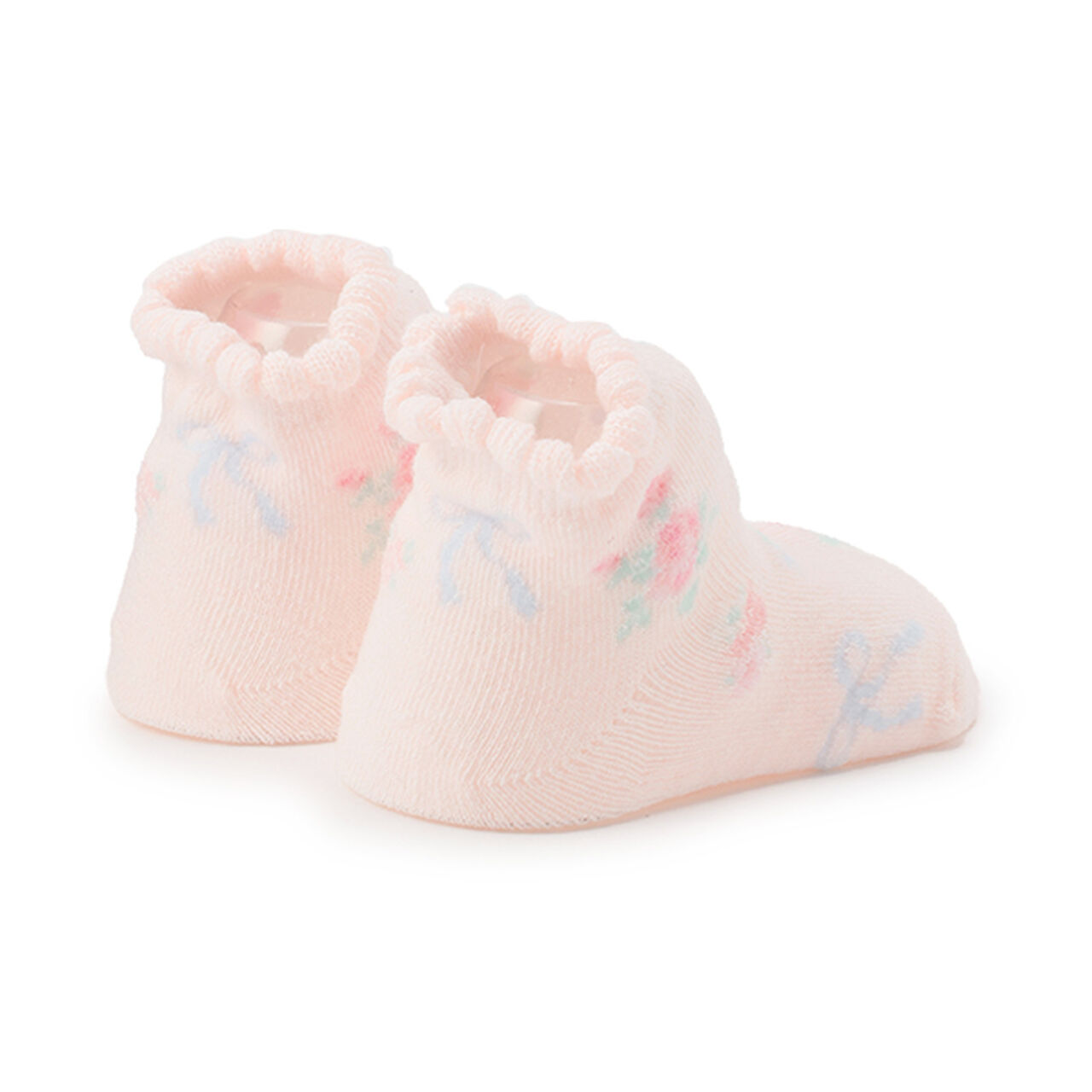 Small Floral Pattern Socks,Off white, large image number 2