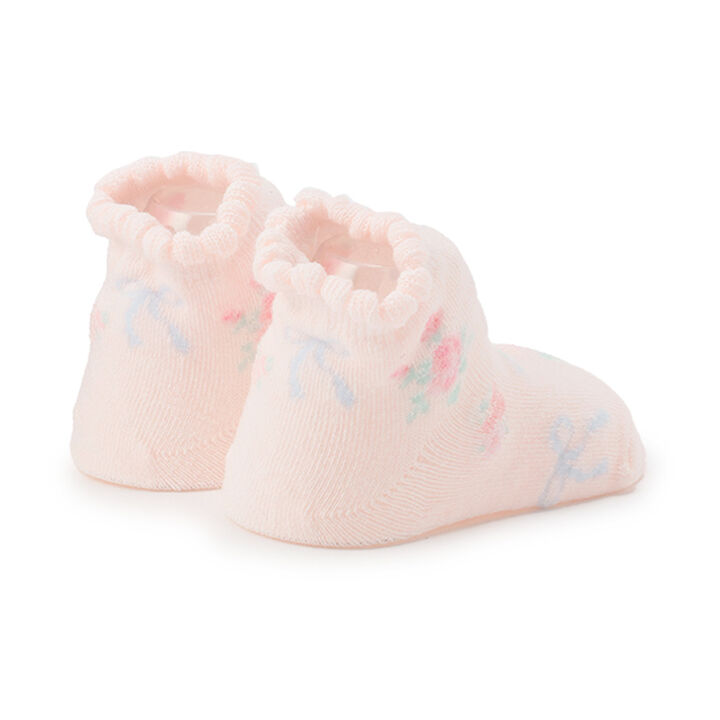Small Floral Pattern Socks,Off white, medium image number 2