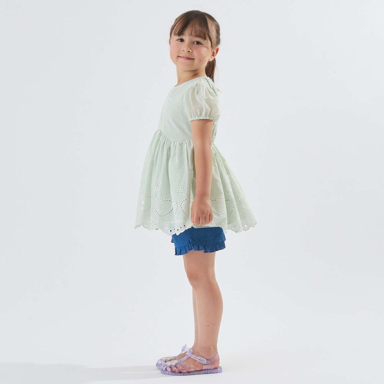 [100% Cotton] Cutwork Lace Tunic,Mint, large image number 7