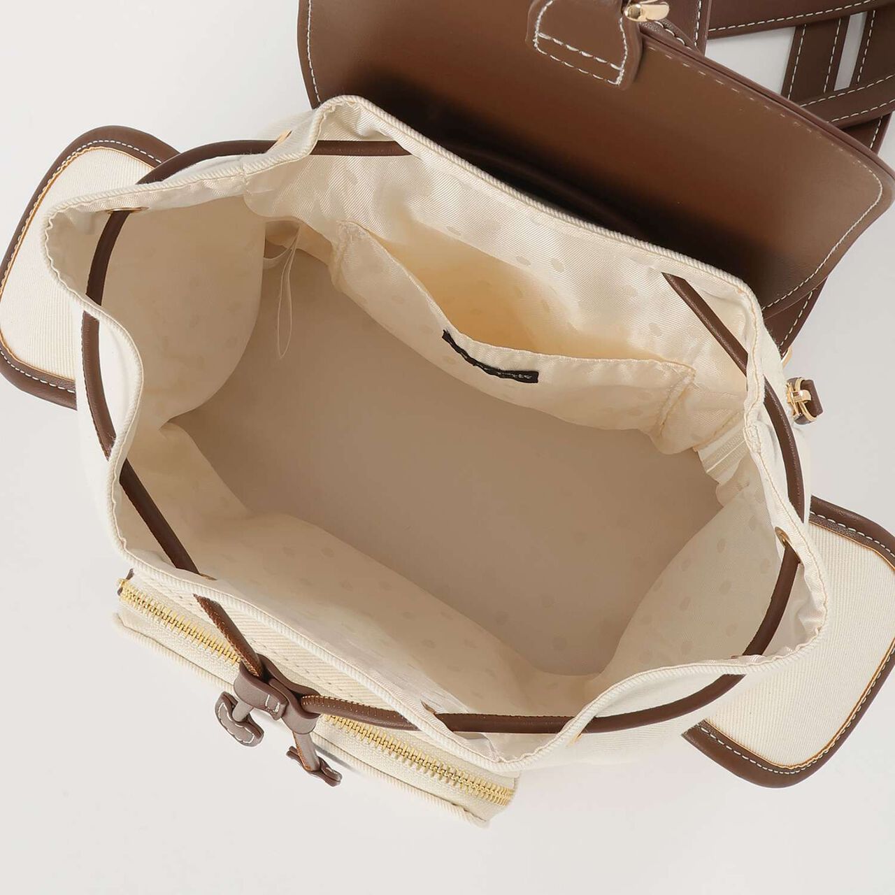 Canvas & Synthetic Leather Mini Backpack,Navy, large image number 11