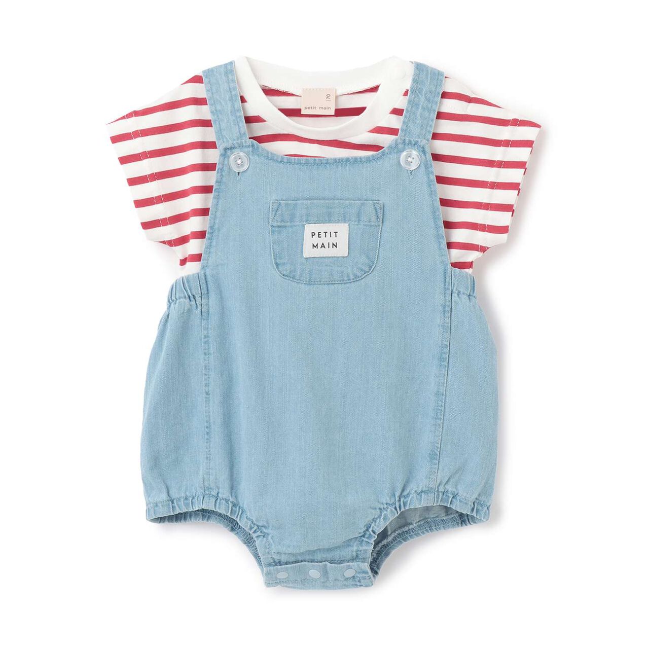 Overalls Outfit Set,Blue, large image number 2