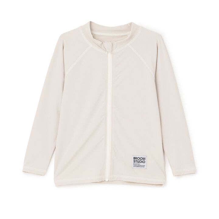 [SWIM] [UV] Full-Zip Mesh Rash Guard [Kids' Clothing] [Boys & Girls],Milky white, medium image number 1