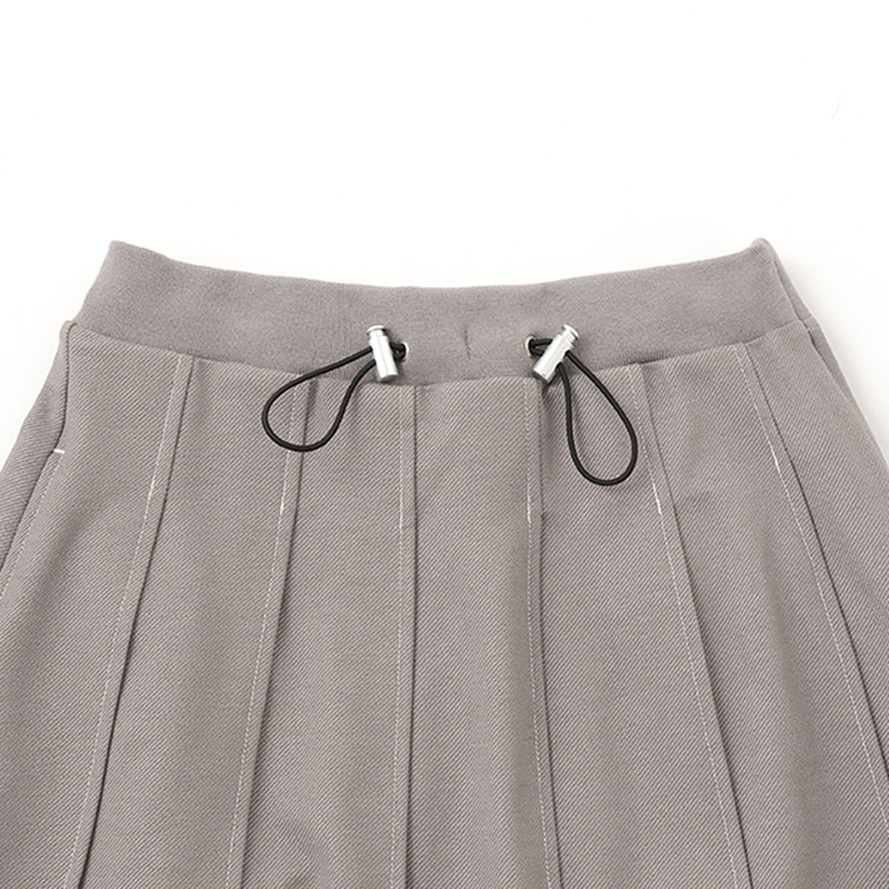 Cut Denim Pleated Skirt-Pants,Navy, large image number 3