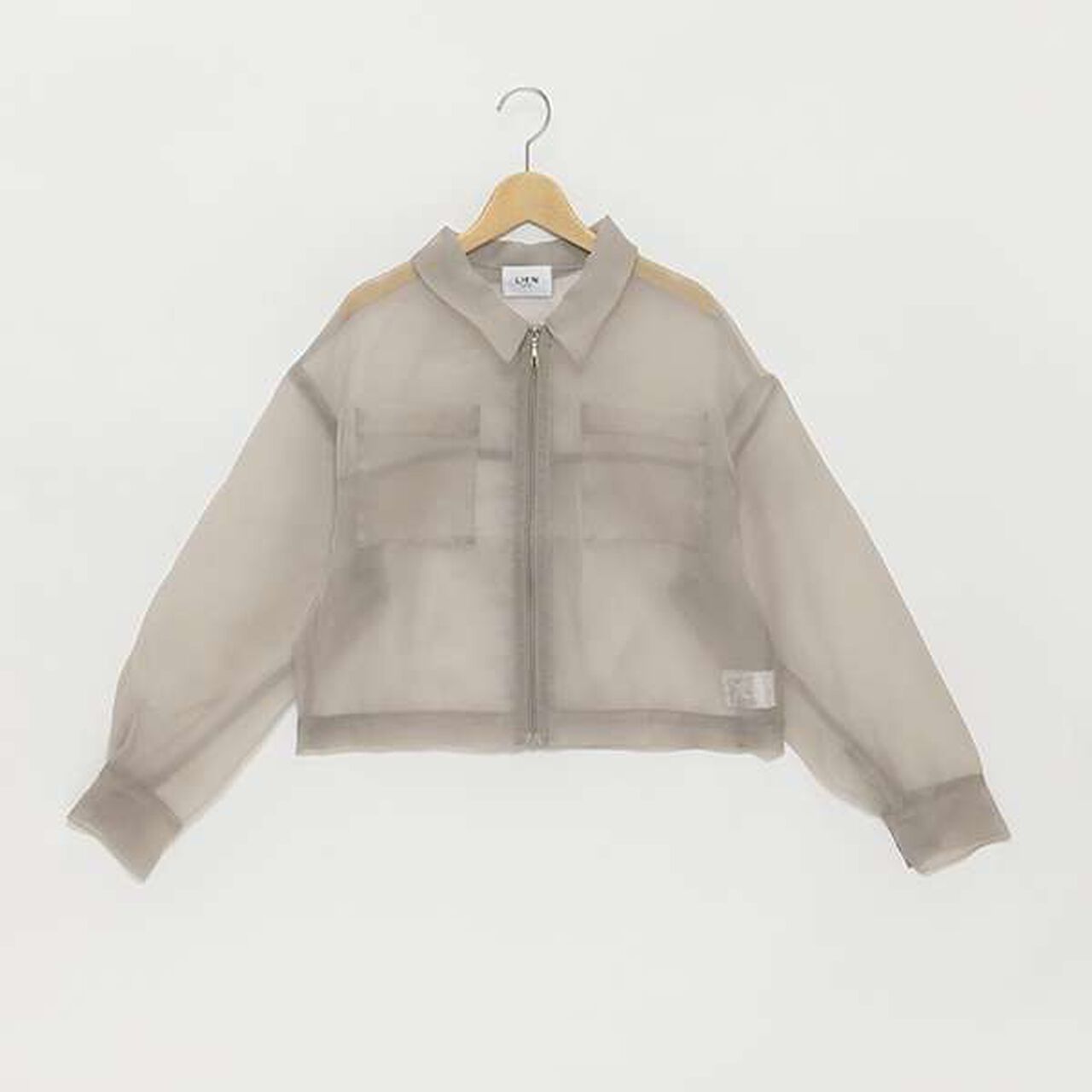 [LADIES] Sheer Shirt Jacket,White, large image number 2
