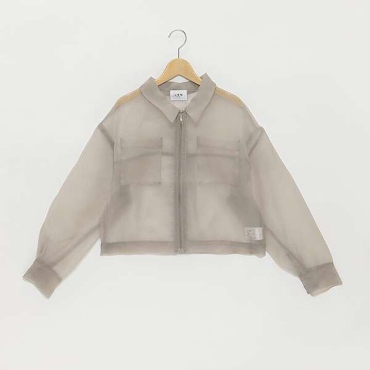 [LADIES] Sheer Shirt Jacket,White, medium image number 2