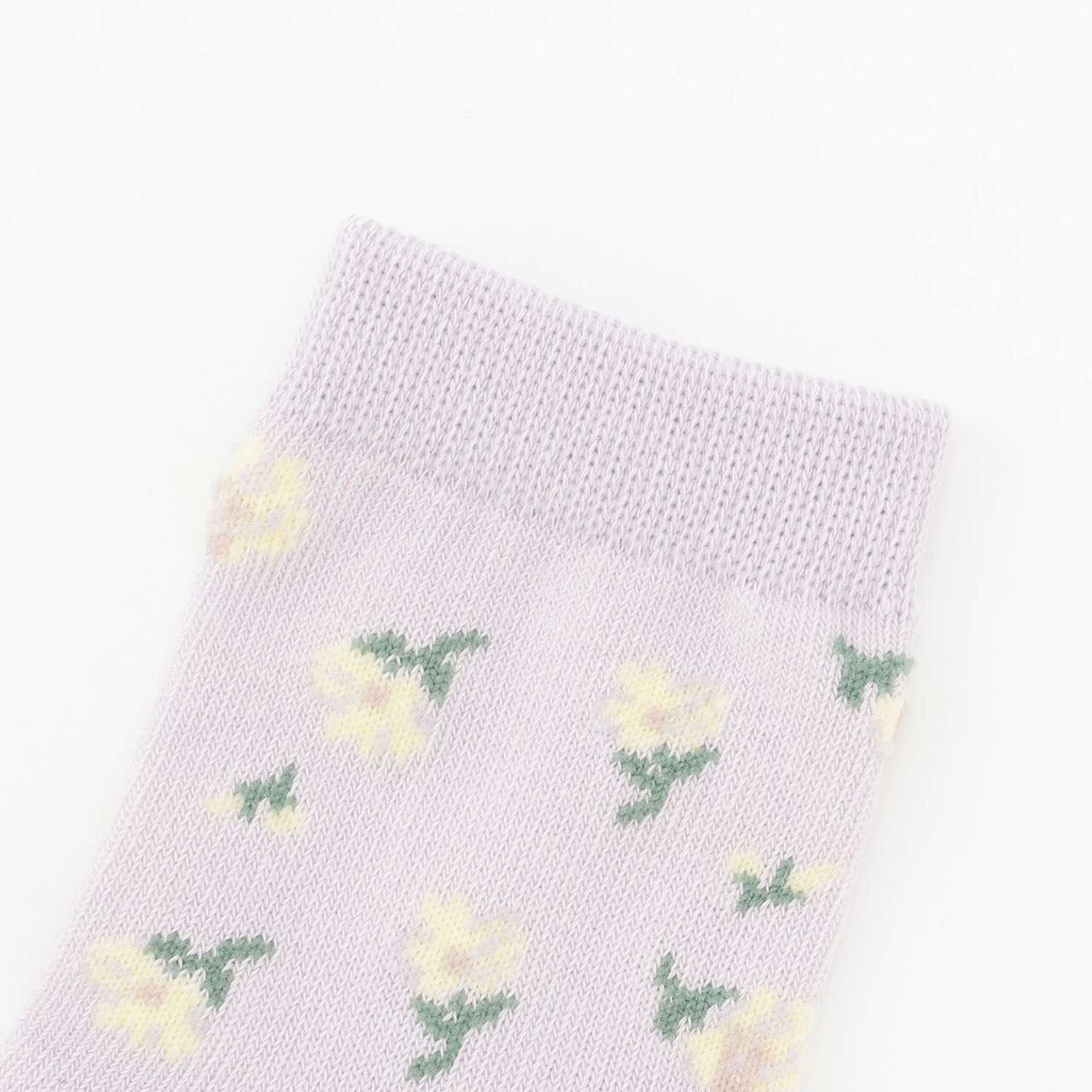 Floral Pattern Crew Socks 2-Pack,Lavender, large image number 1