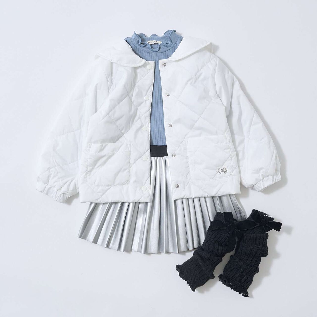 Quilted Bomber Jacket with Removable Sailor Collar,Charcoal gray, large image number 19