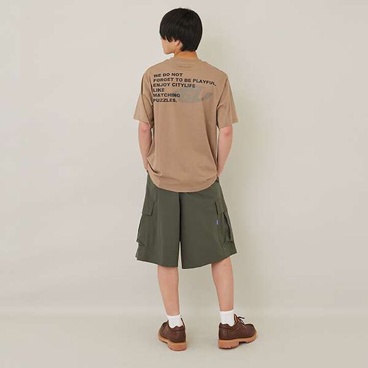 [Easycare] Poly Lip Half Cargo Pants,Khaki, medium image number 19