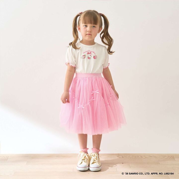 Wavy Panel Gathered Tulle Skirt [Lycee Mine Ballet Series],Black, medium image number 19