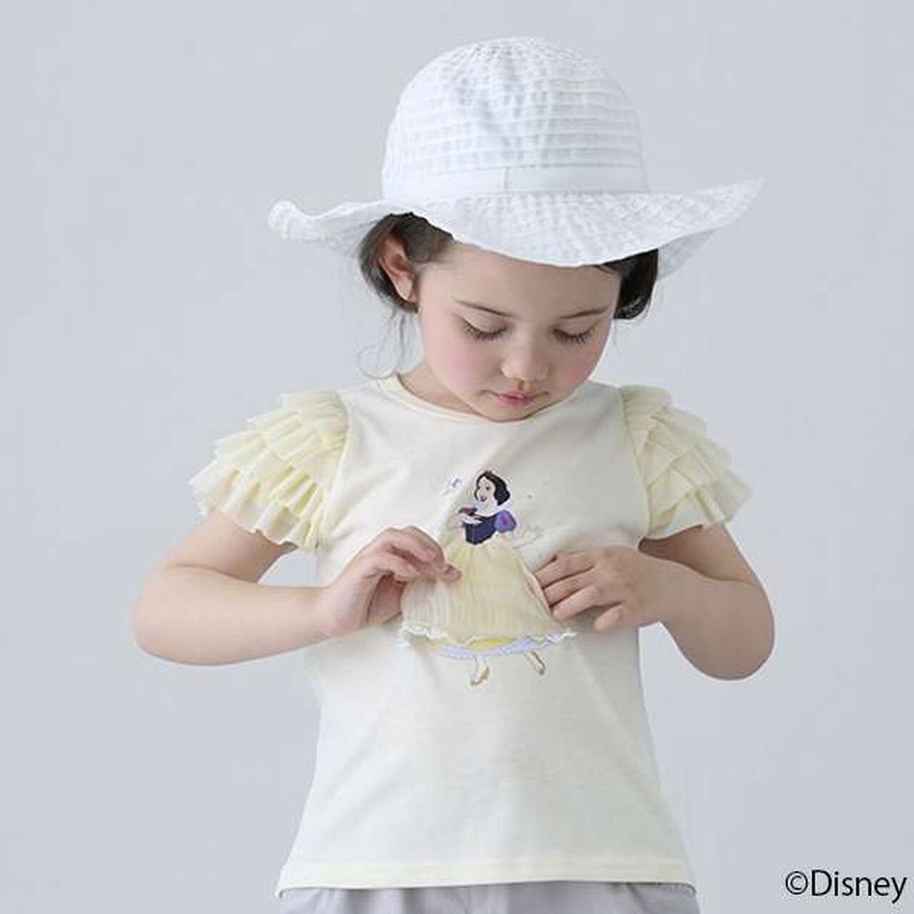 [Disney] Tulle Sleeve Graphic T-Shirt,Emerald green, large image number 3