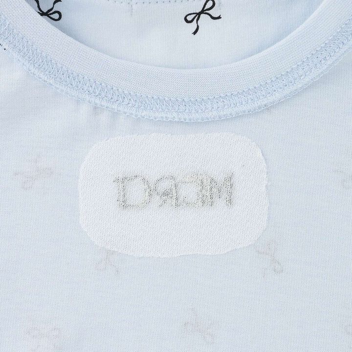 [棉100％] [無敵T] [防污・UV・接觸涼感・不易變形] 褶袖混款滿版圖案T恤 [兒童服裝] [童裝] [女孩],珍珠白, medium image number 7