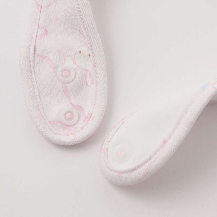 [Box Included] Rabbit Ribbon Pattern 2WAY All-in-One & Bib Set,Off white, medium image number 14