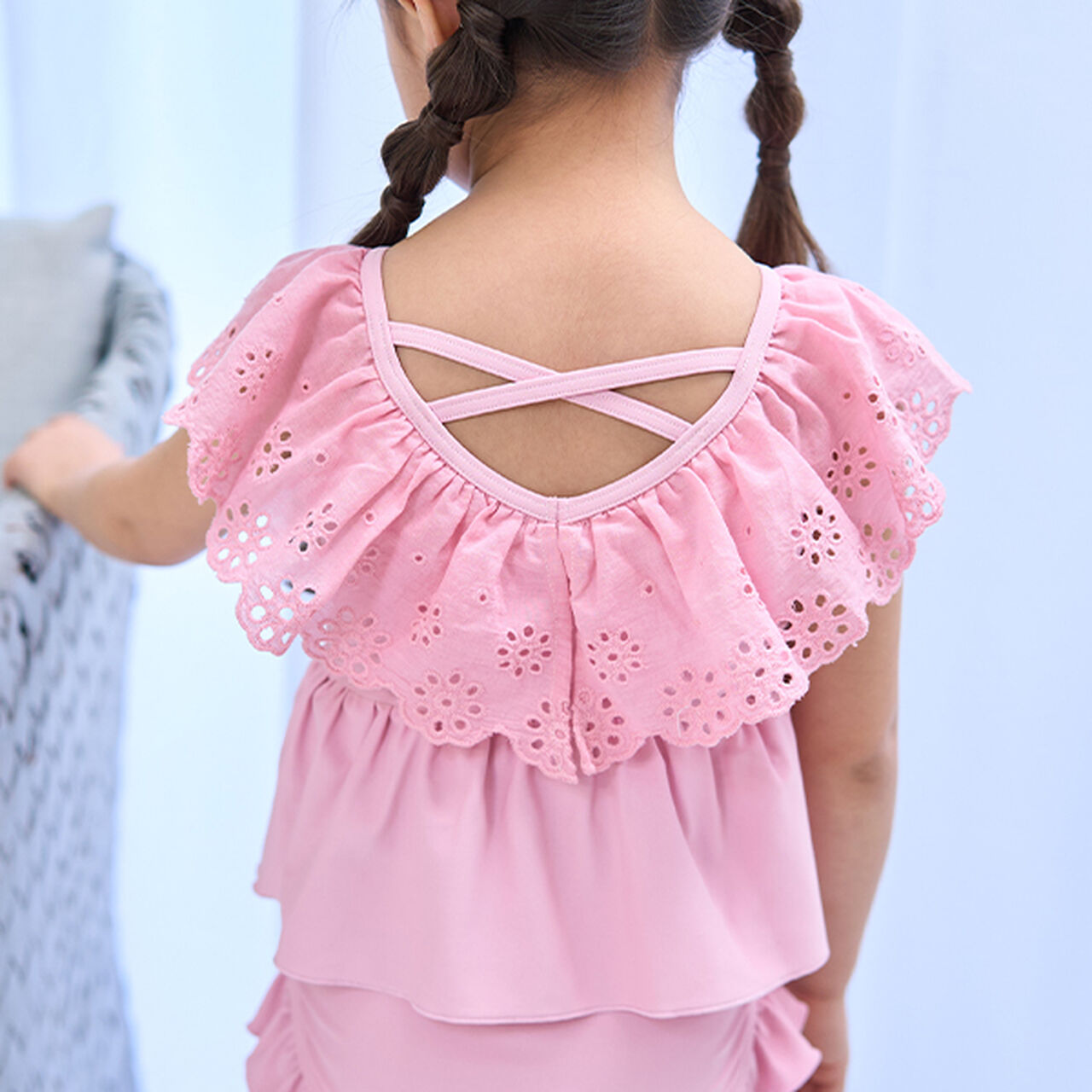 [SWIM] [UV Processing] Round Lace One-Tone Separate,Moderate pink, large image number 2