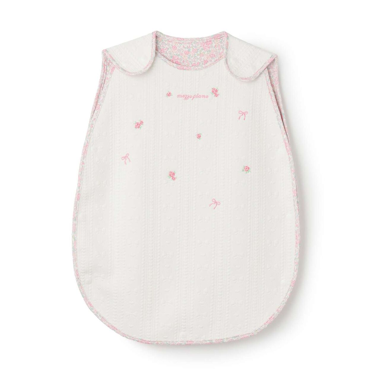 Puffed Jacquard Rose Embroidery Sleeper,Ivory, large image number 0